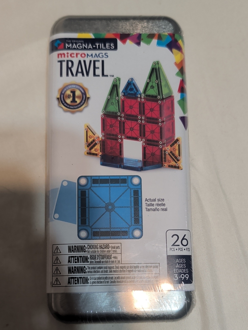 Magna-Tiles MicroMags Travel 26-Piece Building Set - Multicolor
